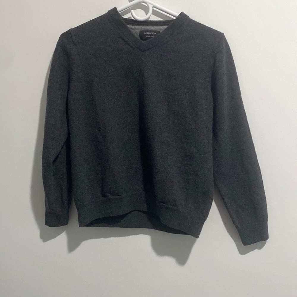 Dark Gray Nordstrom V-Neck Sweater